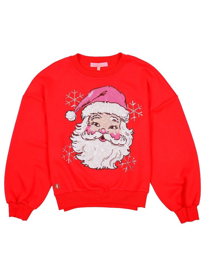 Simply Crewneck Sequin Sweater • Santa