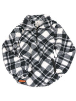 Simply Everyday Sherpa Pullover • Plaid White