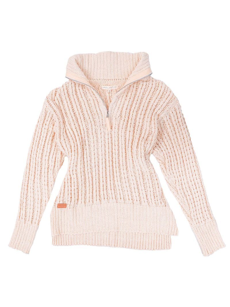 Simply Zip Up So Soft Sweater • Parchment