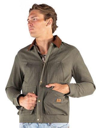 Men's Plaid Lined Jacket • Olive