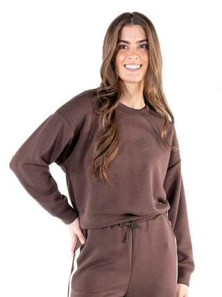 Cozy Days Crewneck Pullover • Coffee