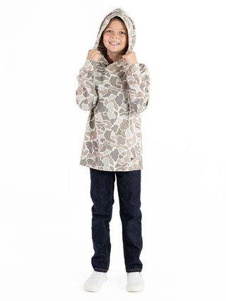 Youth Waffle Thermal Hoodie • Light Camo