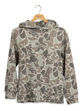 Youth Waffle Thermal Hoodie • Light Camo