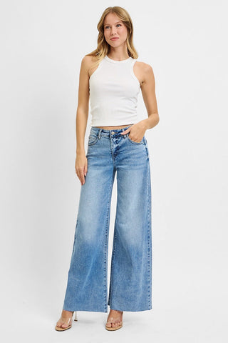 Maren High Rise Ankle Palazzo Jeans • Medium