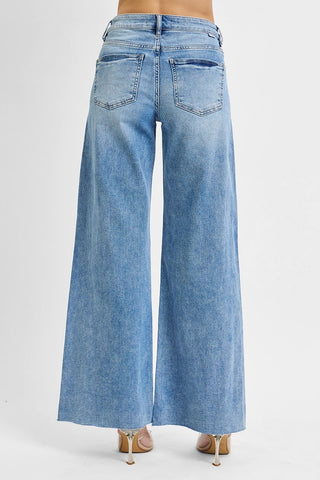 Maren High Rise Ankle Palazzo Jeans • Medium