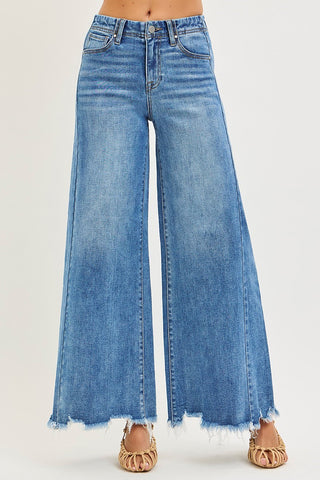 Dani High-Rise Ankle Wide Leg Jeans • Medium Wash