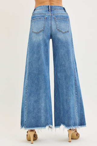 Dani High-Rise Ankle Wide Leg Jeans • Medium Wash