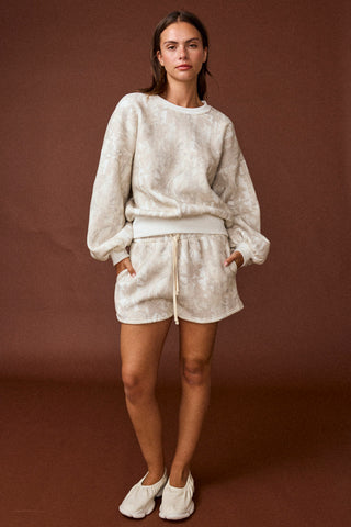 Woodland Camo Crewneck & Shorts Set