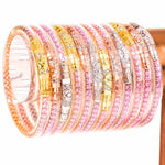 All Weather Bangles • Three Queens Pink Petal Crystal