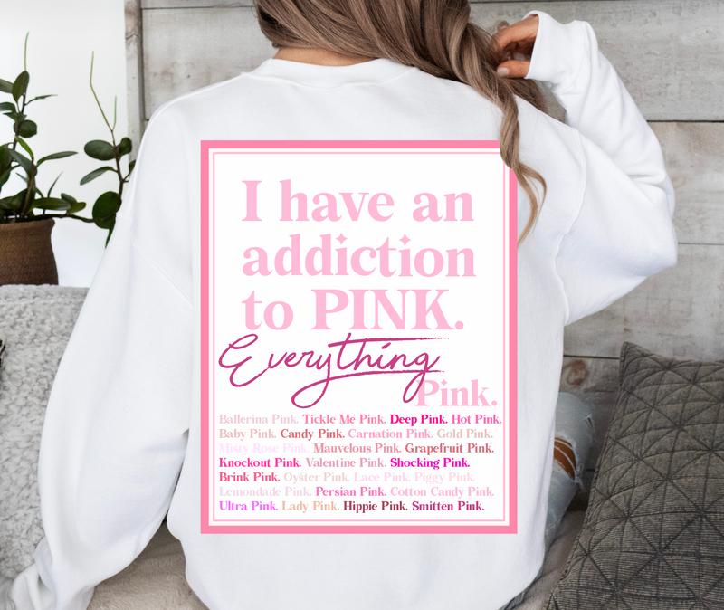 Pink Addict Sweatshirt • White