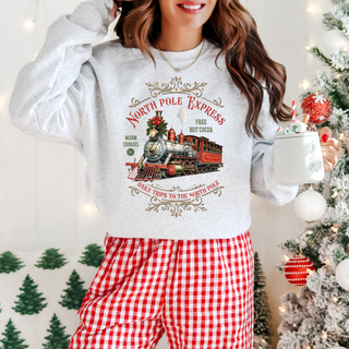 North Pole Express Sweatshirt • Ash Grey