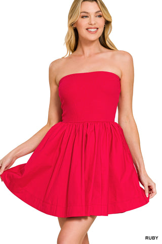 Kylie Sleeveless Fit and Flare Mini • Ruby