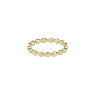 Classic Gold 2.5mm Beaded Disc Ring