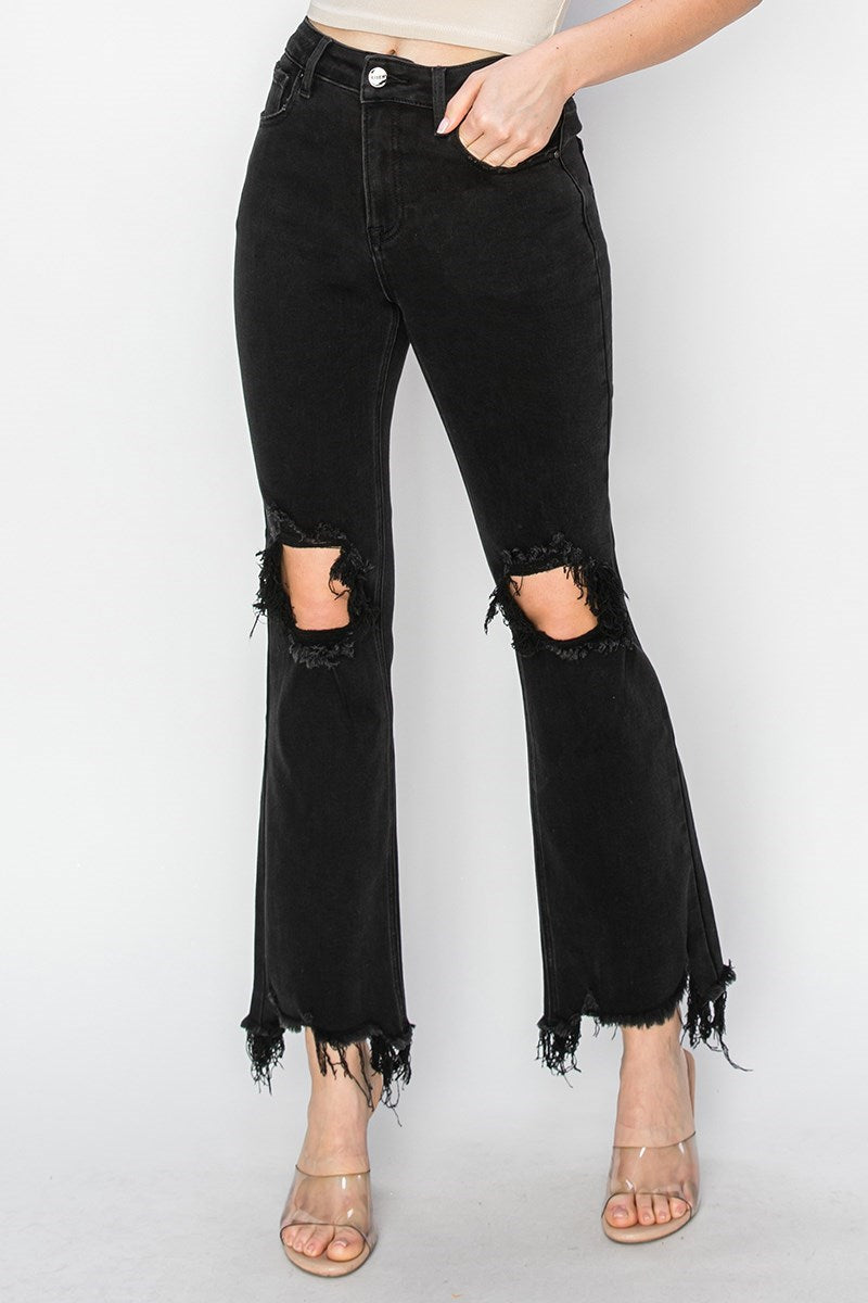 Dana High Rise Crop Jean • Black