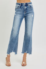 Ava High Rise Crop Straight Hem Jean • Medium