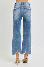 Ava High Rise Crop Straight Hem Jean • Medium