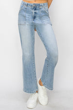 Havana High Rise Ankle Flare Pocket Jean • Light Denim