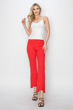 Kaprina Mid Rise Straight Step Hem Pants • Fiesta