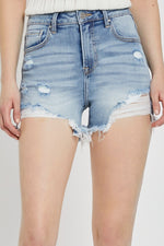 Sophie High Rise Distressed Shorts • Light