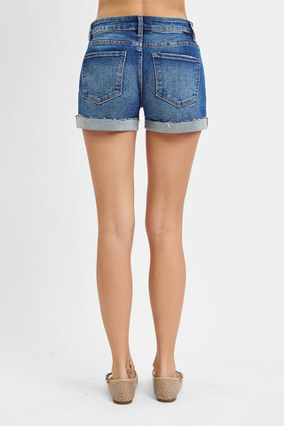 Brooke Low Rise Cuffed Shorts • Dark