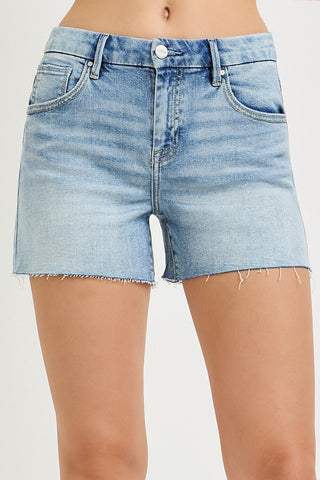 Rosalie Relaxed Slouch Shorts • Light Wash