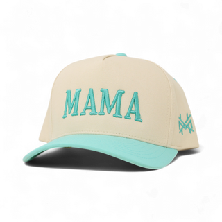 Mama Snapback Hat • Retro Mint/Natural