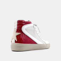 Rooney High Top Sneakers • Red Snake