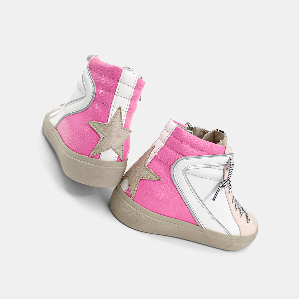 Rooney High Top Sneakers • Pink Lizard