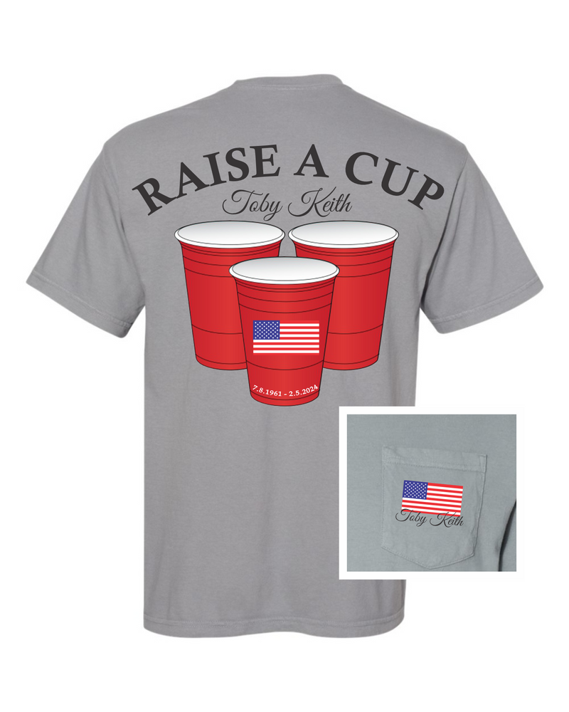 Raise A Cup Toby Keith Short Sleeve Tee • Granite
