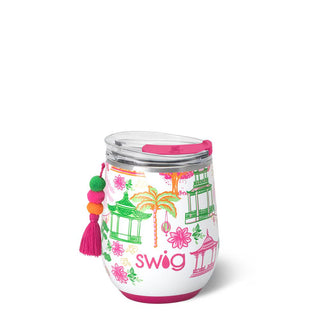 Swig Life™ 12oz Stemless Wine Cup • Pagoda Paradise