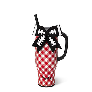 SwigLife™ 30oz Mega Mug • Gameday Gingham Red & Black