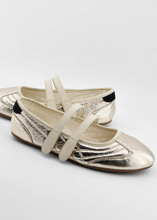 Salome Mary Jane Ballet Flat • Gold