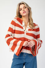 Fireplace Dates Bell Sleeve Sweater • Burnt Orange