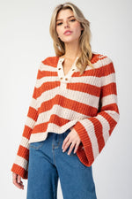 Fireplace Dates Bell Sleeve Sweater • Burnt Orange