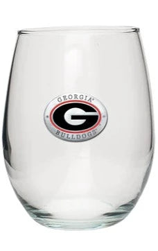 University Of Georgia Wine Glass