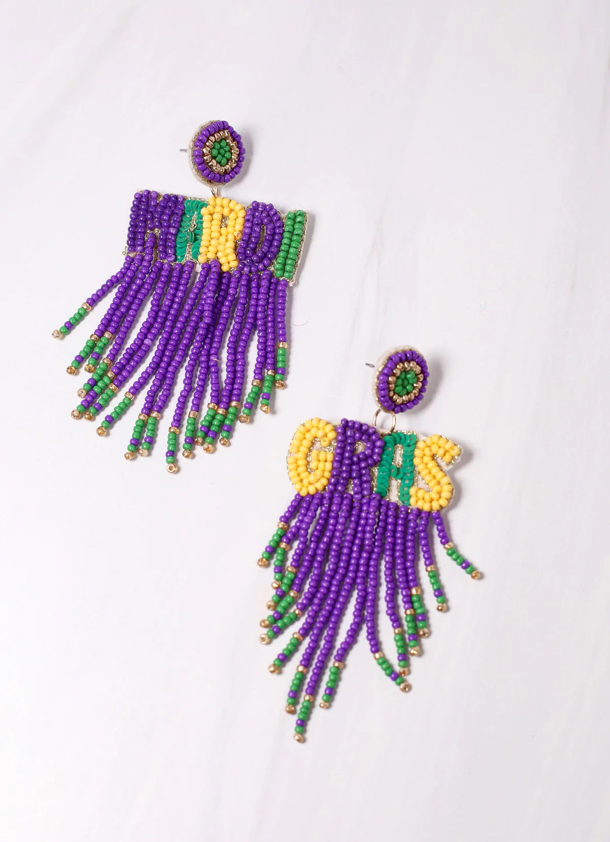 Long Multi-Color Sequin Fringe Fun Fashion Earrings | Headshot Earrings |  618531