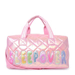 Sequined Large Duffle Bag • Bubblegum