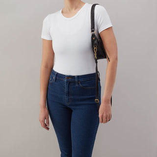 Mia Crescent Small Hobo • Black