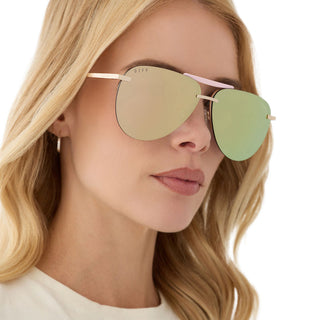 Tahoe • Gold Powder Pink Taupe Mirror Sunglasses