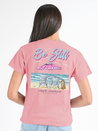 Be Still Beach Tee • Tea Rose