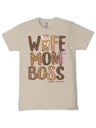 'Wife, Mom, Boss' Tee • Clay