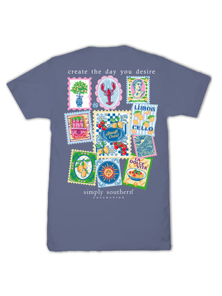 'Create The Day' Tee • Denim