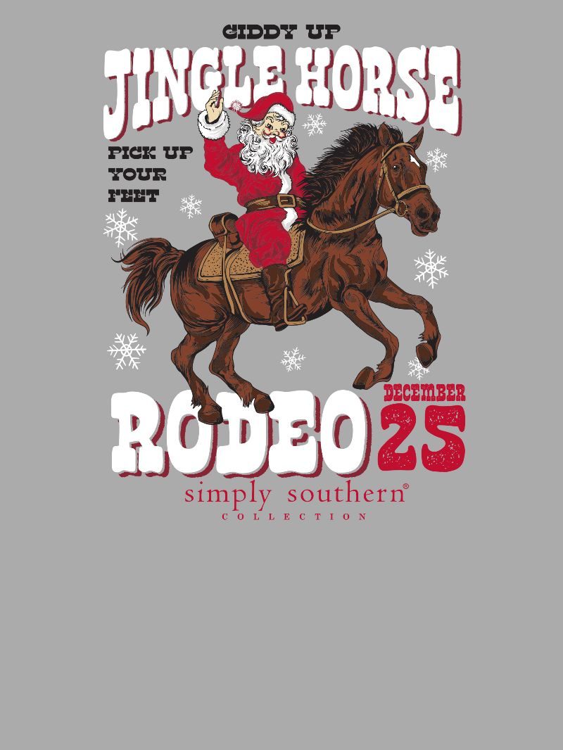 Giddy Up Jingle Horse Tee • Storm Heather