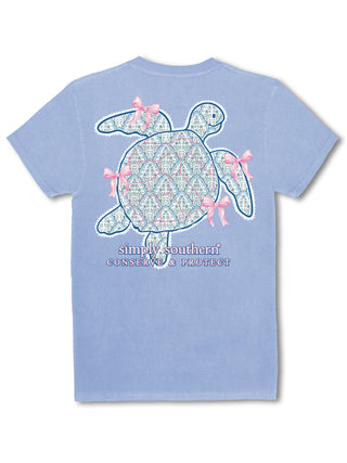 Simply • Track Turtle Damask Tee • Sea
