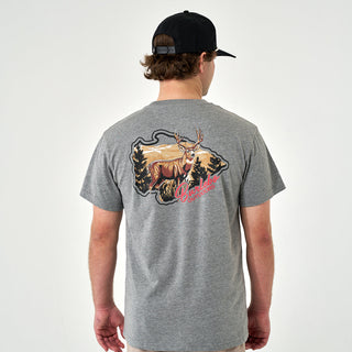Short Sleeve Tee • Hill Country Buck Heather Grey