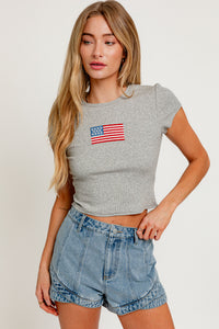 'Merica Baby Tee • Grey