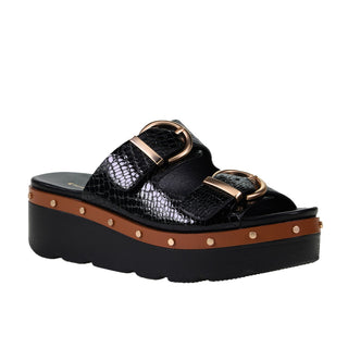 Surfs Up Sandal • Black Croco