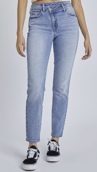 Light Denim High Rise Re-Positioned Mom Jeans