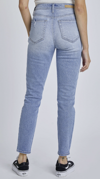 Light Denim High Rise Re-Positioned Mom Jeans