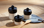 Black Two-Tone Canister Set
